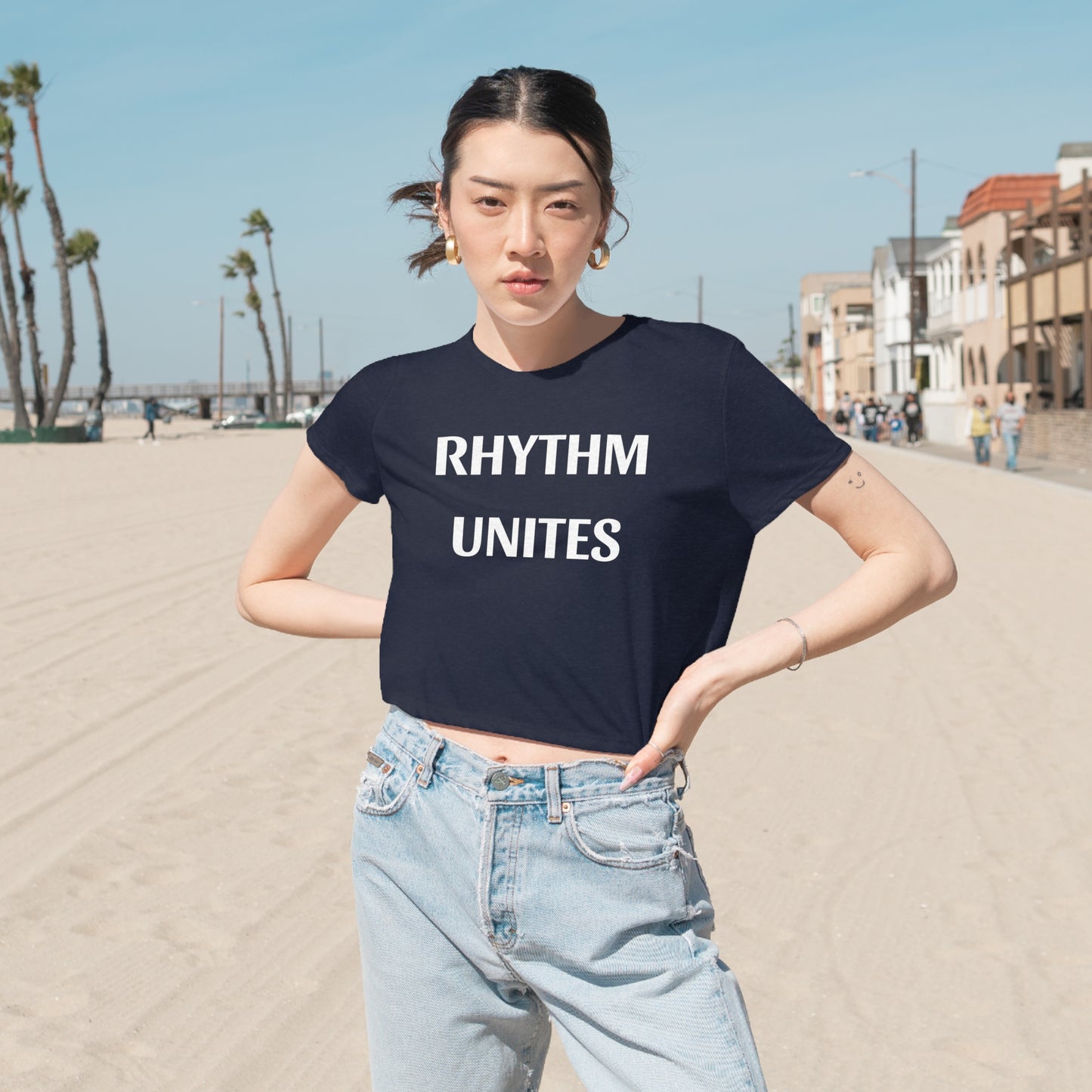 Rhythm Unites - Women's Flowy Cropped Tee