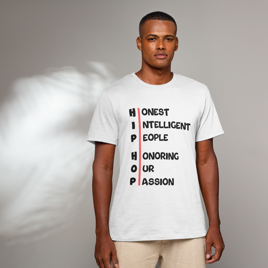 H.I.P H.O.P Original Acronym - White Unisex T-Shirt